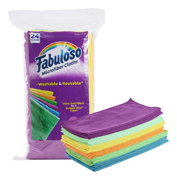 Fabuloso Microfiber Cleaning Cloths Rainbow 24PK | Walmart (US)