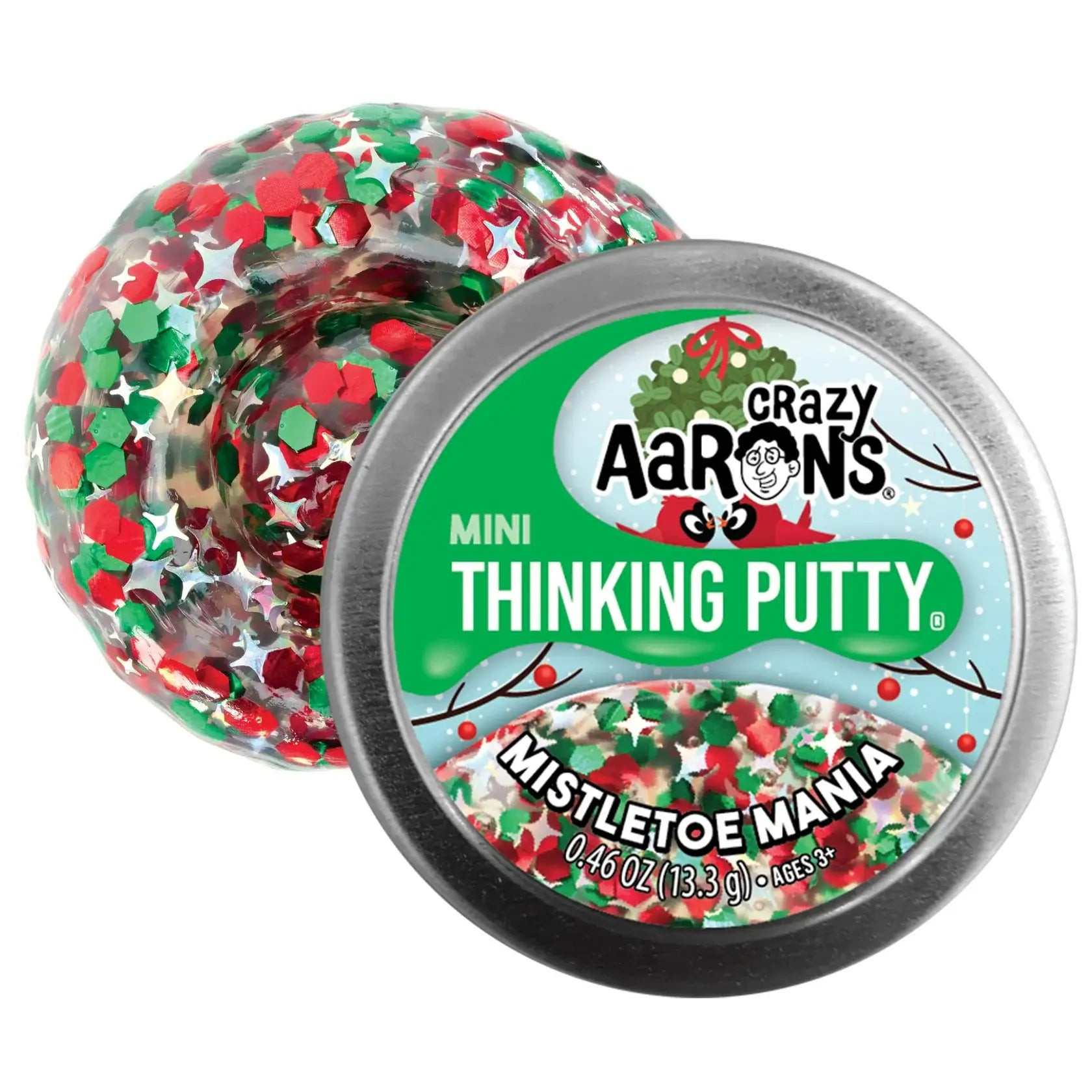 Crazy Aaron's - Mini Mistletoe Mania - 2" Thinking Putty Tin | Jones & Daughters