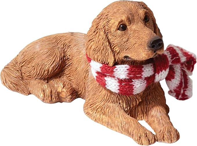 Sandicast Golden Retriever Christmas Ornament, Golden,White | Amazon (US)