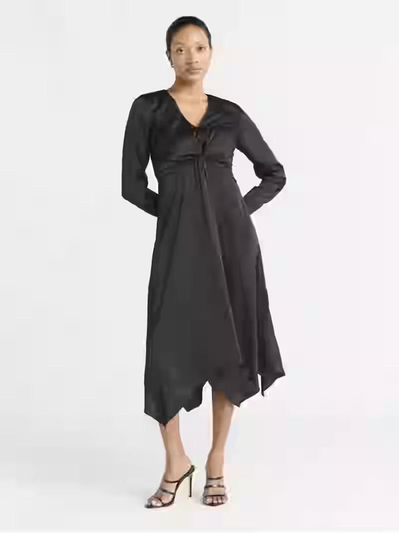 Sofia Jeans Women's Twist Front Dress, Mid Calf Length, Sizes XS-XXXL | Walmart (US)