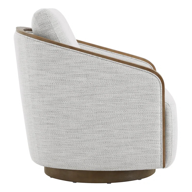 Nieve Upholstered Swivel Barrel Chair | Wayfair North America