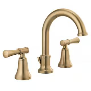 Delta Chamberlain 8 in. Widespread Double Handle Bathroom Faucet in Champagne Bronze 35747LF-CZ -... | The Home Depot
