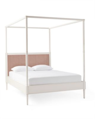 Bridgeway Four Poster Bed - Washed White | Serena and Lily