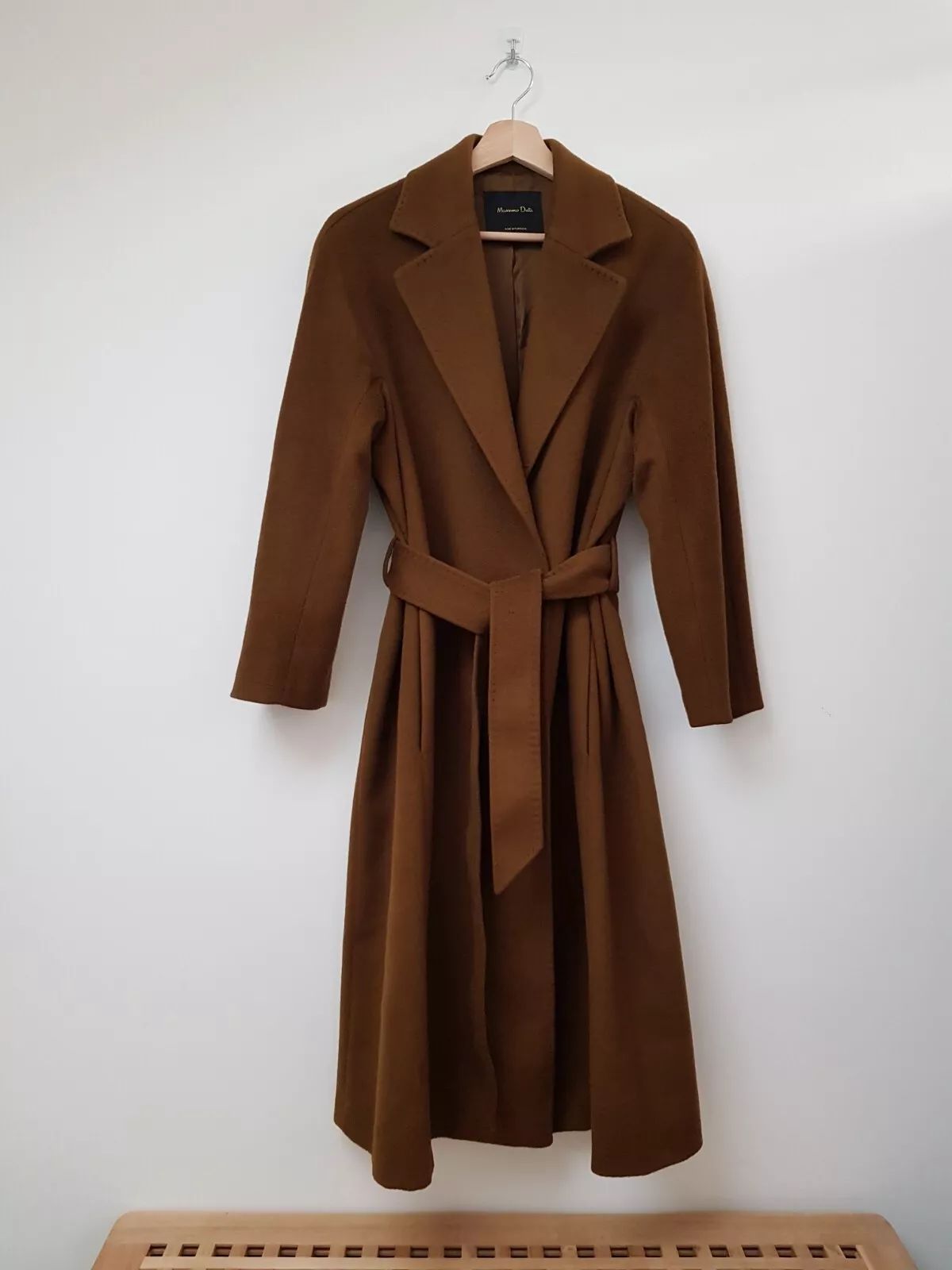 Massimo Dutti_Worn By Megan Markle_Toffee Brown Long Wool Coat Belt UK6 EU34 XS  | eBay | eBay US