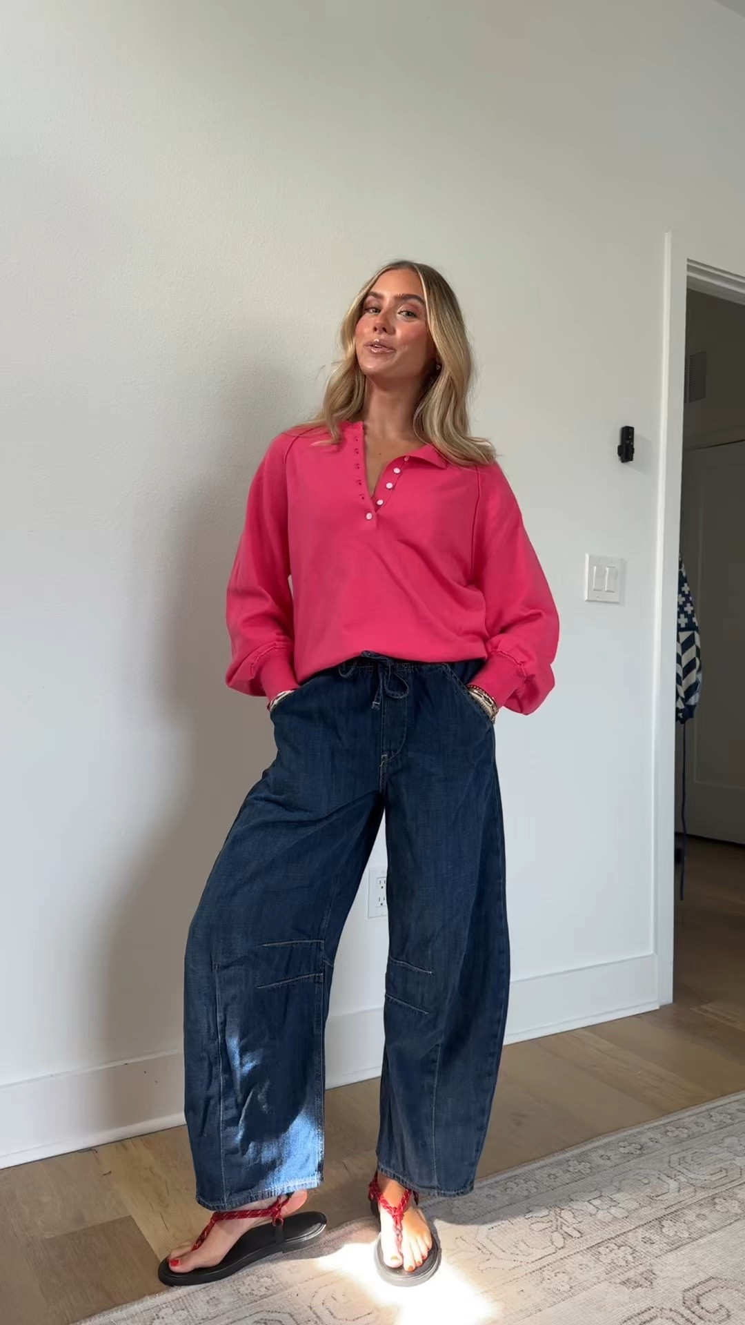 Amazon size small Womens Henley Knit Tops Y2k Going Out Sweaters Streetwear Cute Long Sleeve Button Front Pullover Knitwear. My favorite horseshoe jeans from Gap size 24/00

#LTKootd #LTKSaleAlert #LTKSeasonal