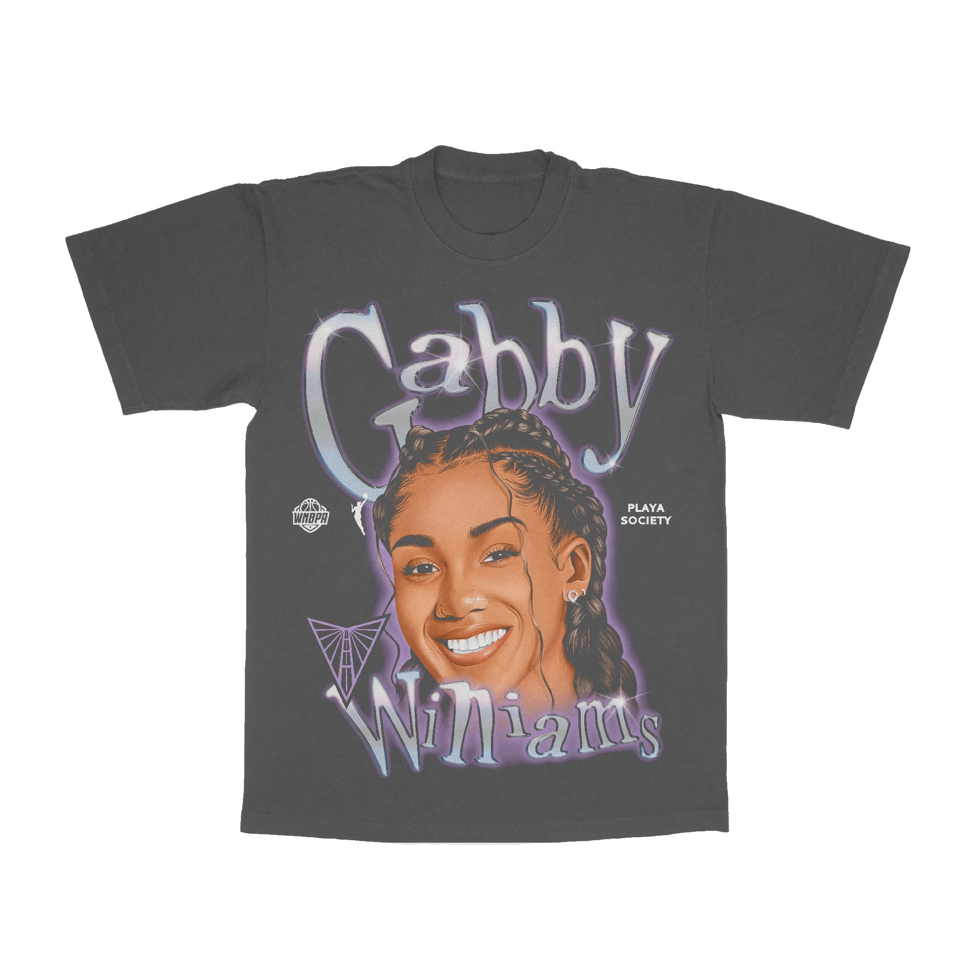Unisex Playa Society Gabby Williams Charcoal Golden State Valkyries Sketch T-Shirt | Fanatics