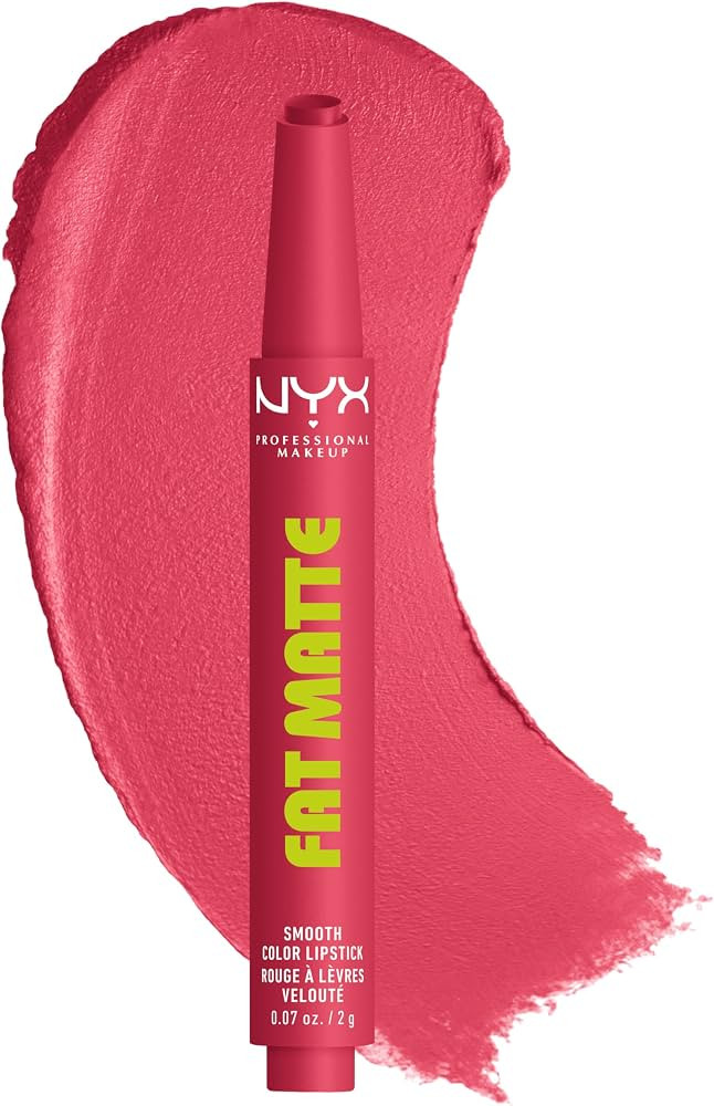 NYX PROFESSIONAL MAKEUP Fat Matte Lipstick, Pigmented, Smoothing, & Non-Drying Lip Crayon, Long L... | Amazon (US)