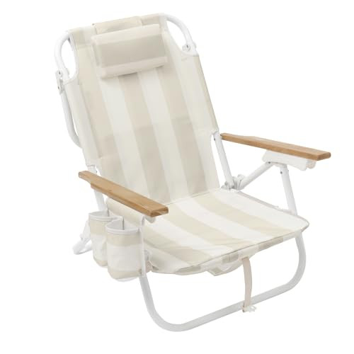 SUNNYLiFE Beach Chair Deluxe | Oyster Stripe | Amazon (US)