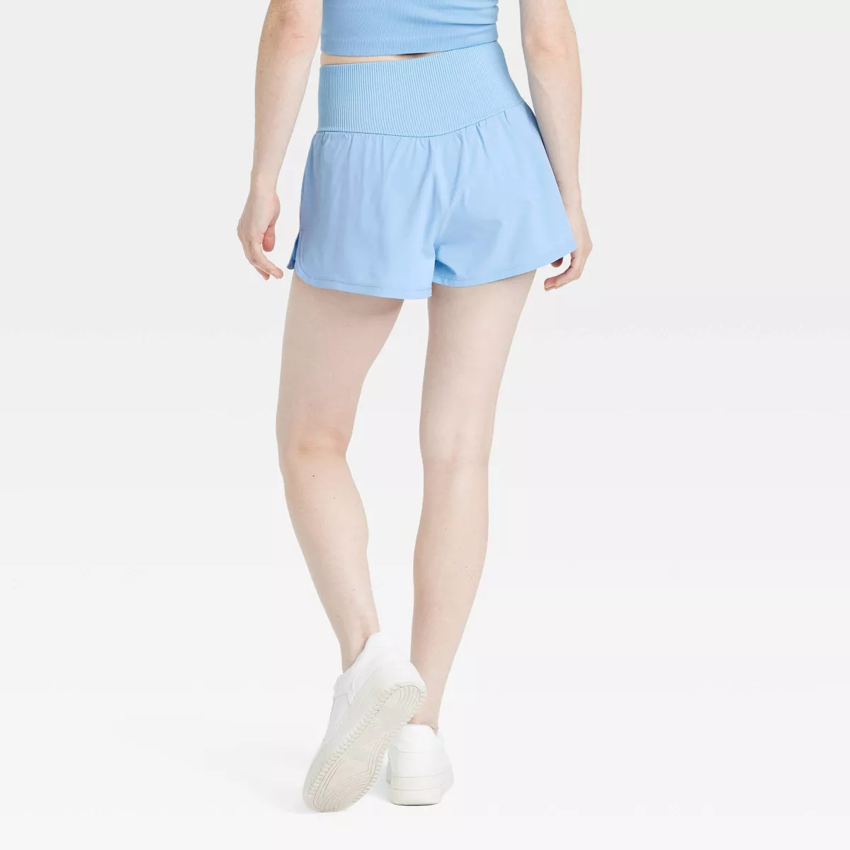 Women's High-Rise Seamless Waistband Woven Shorts 2.5" - JoyLab™ Light Blue XXL | Target