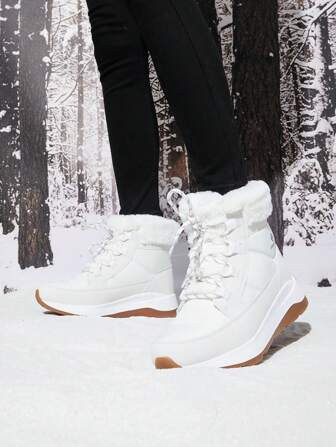 Women's Winter Snow Boots Waterproof Ankle Booties, Ladies Comfortable Boots Outdoor Christmas Fe... | SHEIN