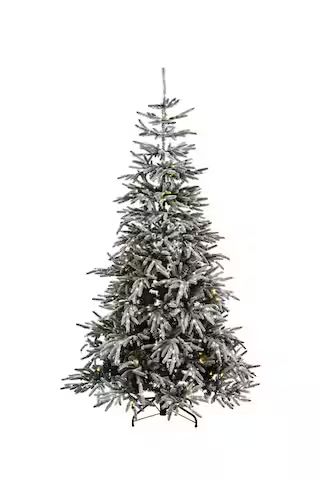 NOMA Pre-Lit Snow Dusted Alpine Christmas Tree with Tree Stand, 650 LED Lights, 7-ft#151-8409-2 | Canadian Tire