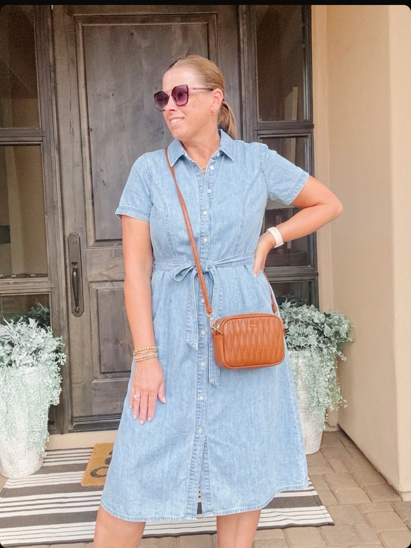 Denim dress 

#LTKSeasonal #LTKmomlife #LTKOver40