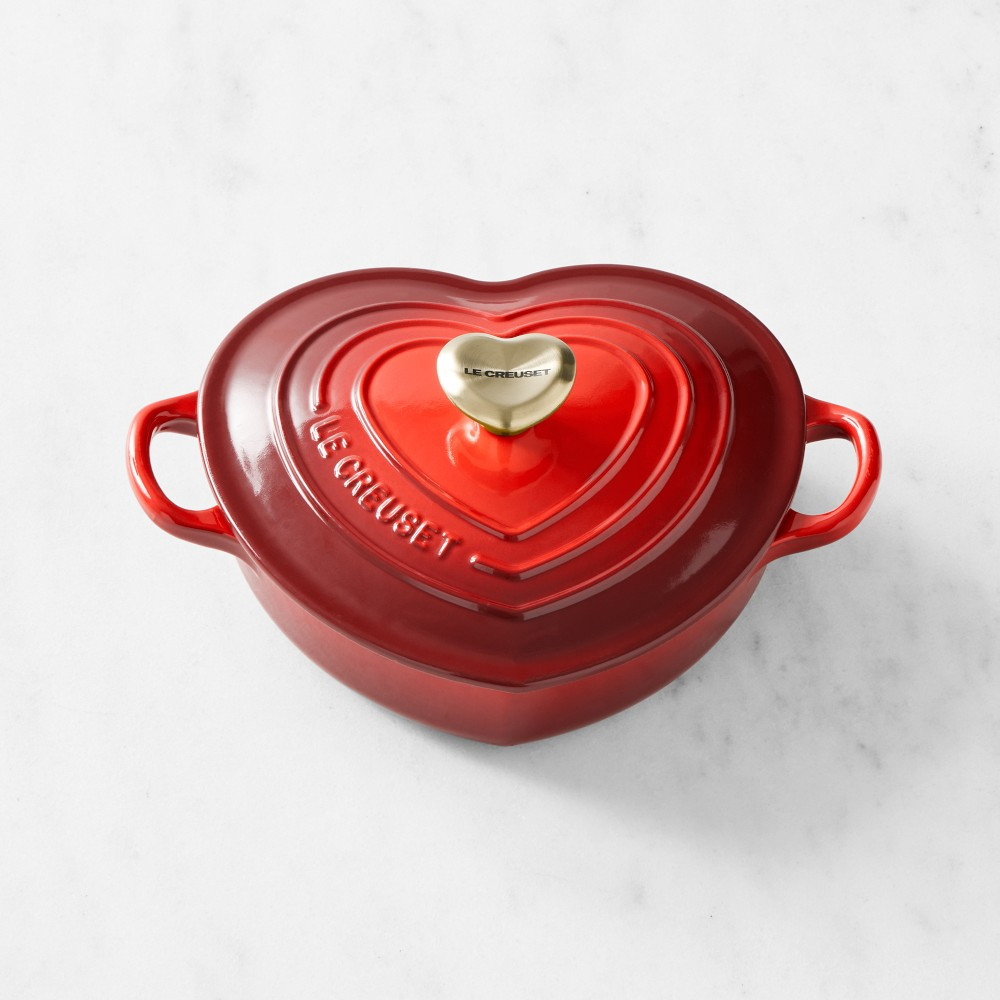 Le Creuset Enameled Cast Iron Shallow Heart Oven, 1 1/4-Qt. | Williams-Sonoma