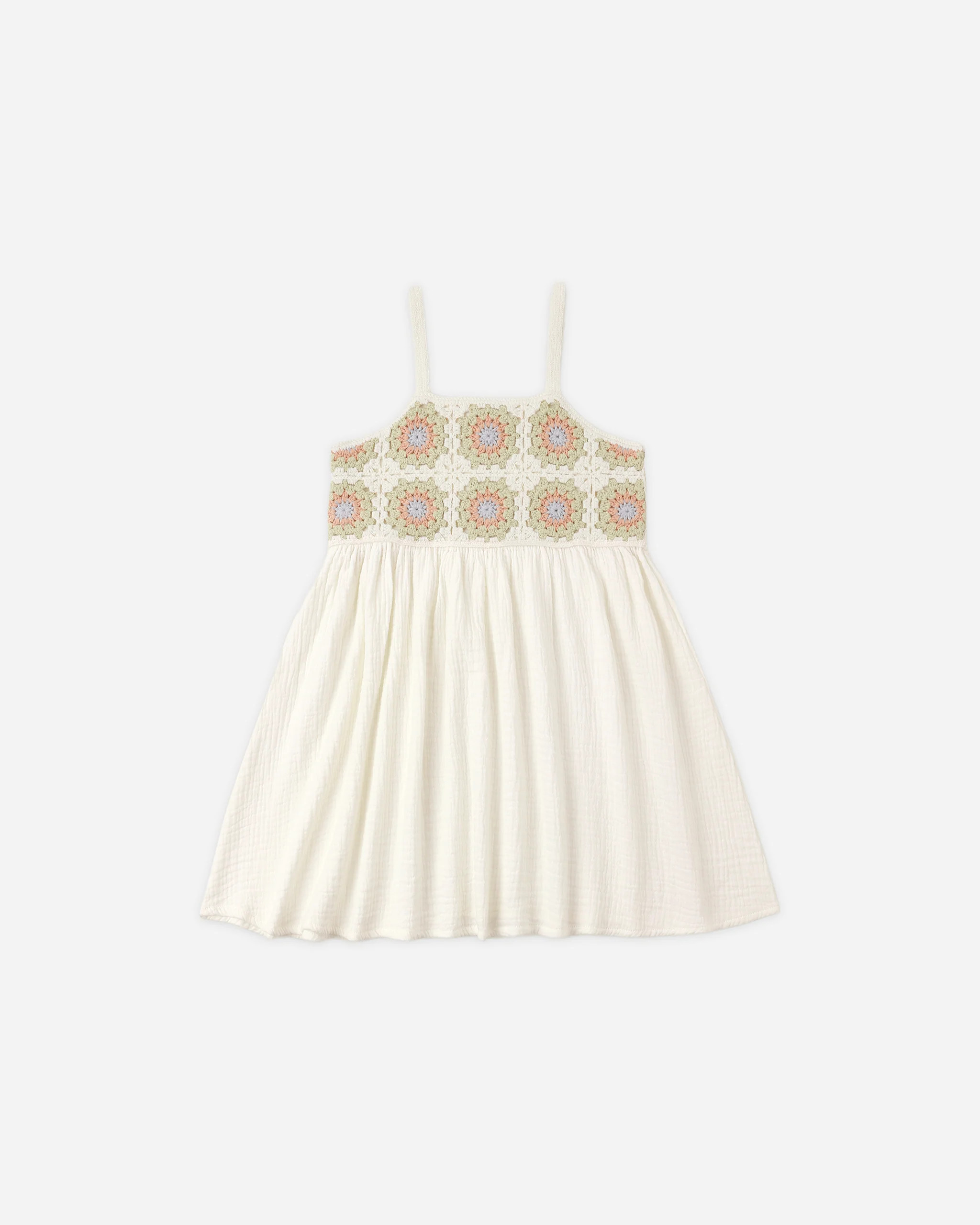 Crochet Sundress Citron Daisy Check | Rylee + Cru