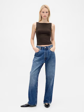 CloseKnit Jersey Boatneck Crop Tank Top | Gap (US)