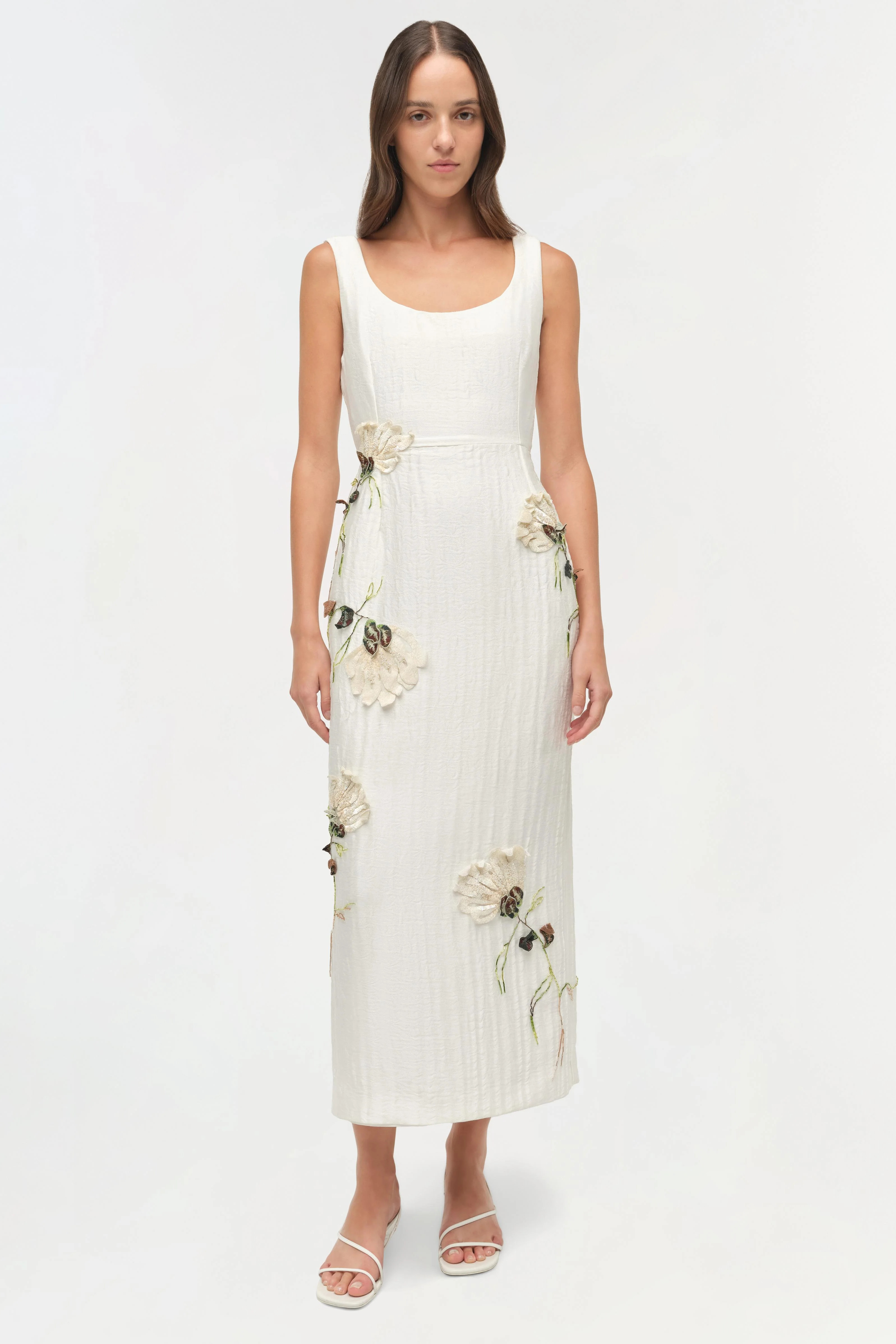 Lilibeth Floral Jacquard Midi Dress | Simkhai