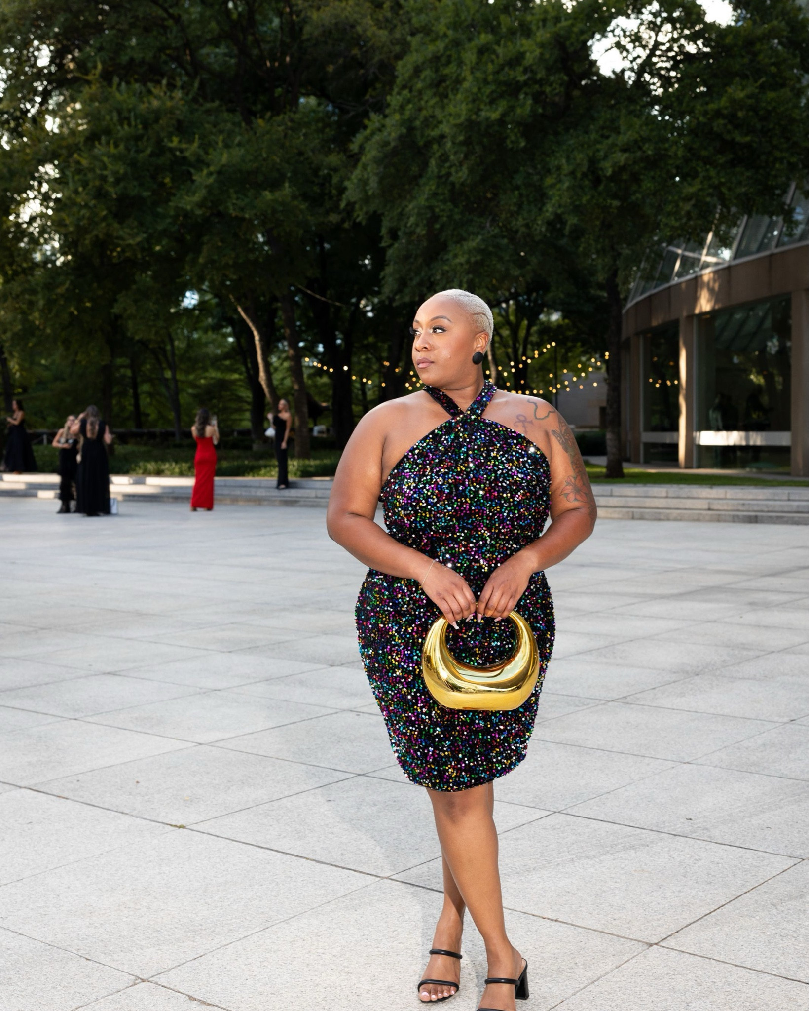Awards ceremony LTKCon 2024 | sequence plus size dress | Gold purse | black heels 

#LTKCon #LTKStyleTip #LTKPlusSize
