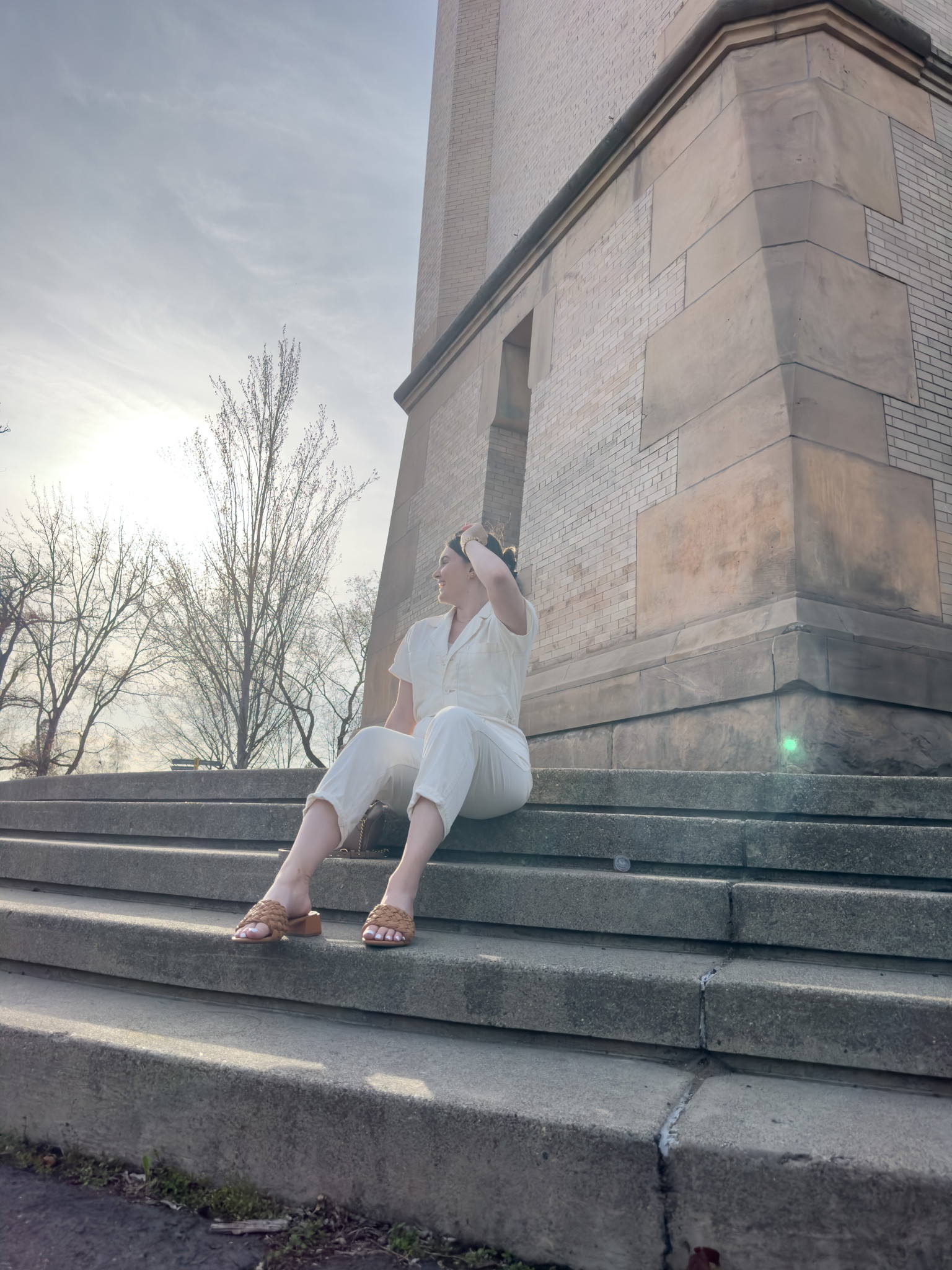 All white spring outfit idea! Featuring a fun jumpsuit and the perfect simple sandals. 

I’m wearing a M jumpsuit and size 9 sandals 

#LTKunder100 #LTKSeasonal #LTKstyletip