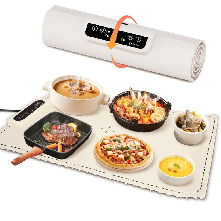 Food Warming Mat with 3-Level Digital Temperature Control, Watorproof and Foldable Electric Warmi... | Walmart (US)