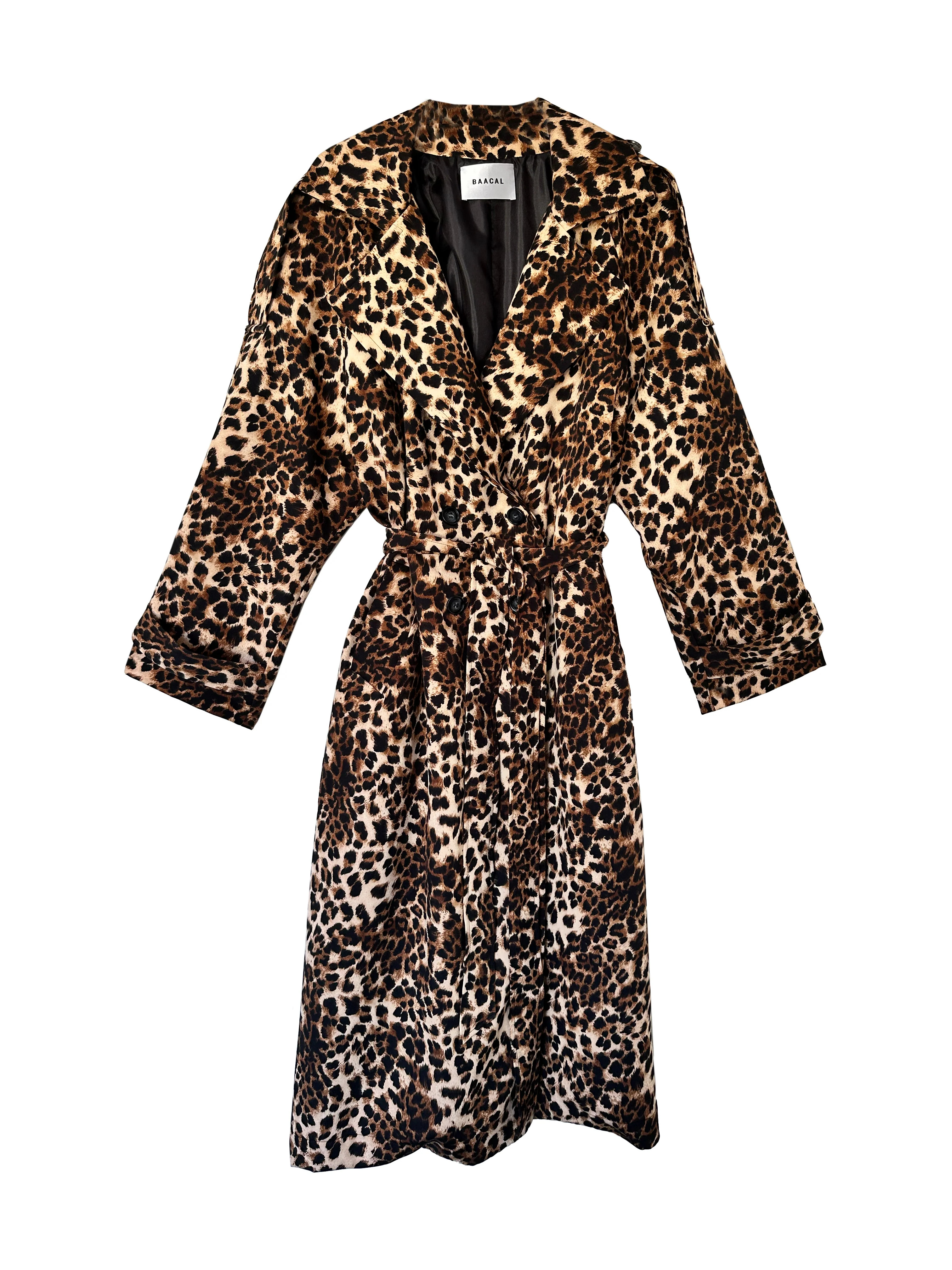 Aria Double Breasted Trench- Leopard | BAACAL Limited, LLC