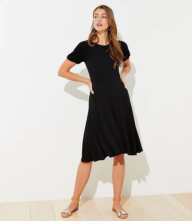 Puff Sleeve Flounce Dress | LOFT | LOFT