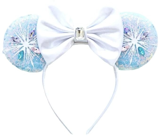 CLGIFT Frozen-Inspired Minnie Ears, Multiple Colors and Designs: Blue, Silver, Rainbow Sparkle, C... | Amazon (US)