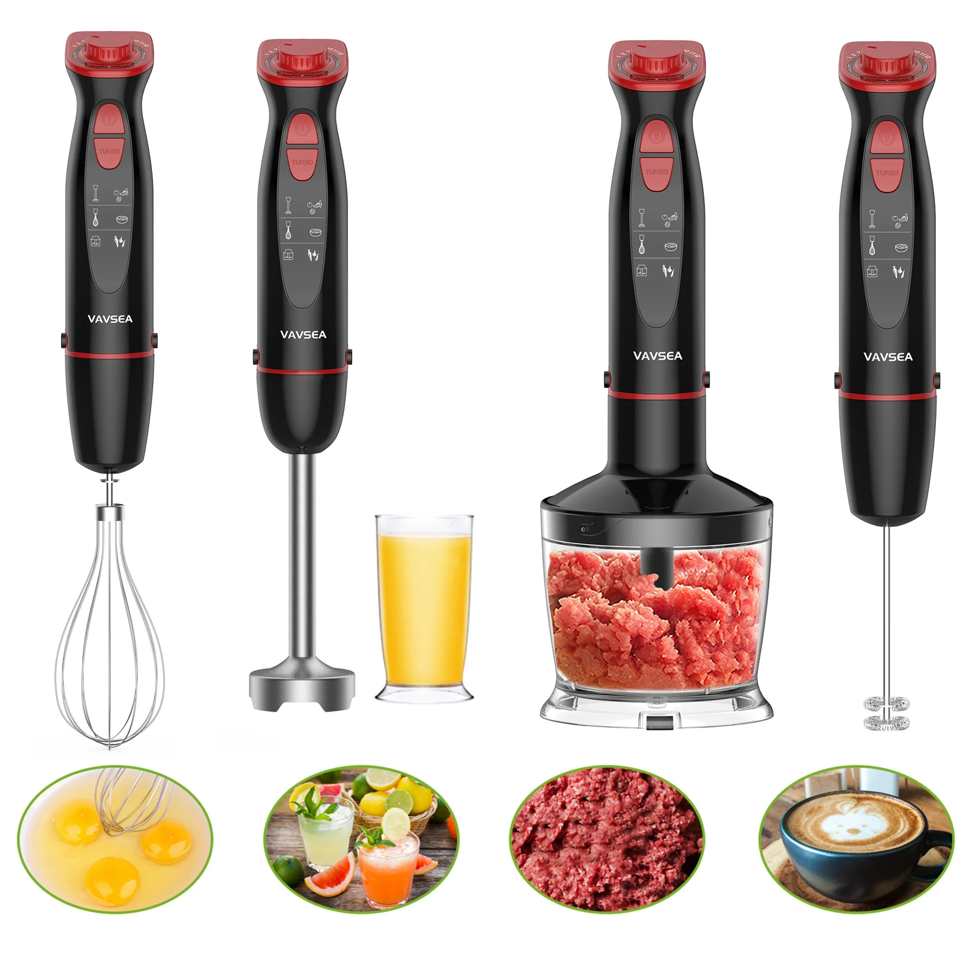 VAVSEA Immersion Hand Blender,5-in-1 1000W Multi-Function Handheld Stick Blender with Stainless S... | Walmart (US)