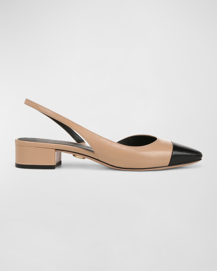 Cecile Leather Slingback Ballerina Flats | Neiman Marcus