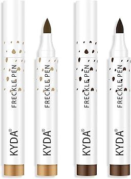 KYDA 2 Colors Freckle Pen,Natural Lifelike Freckle Makeup Pen Magic Freckle Color,Waterproof Long... | Amazon (US)