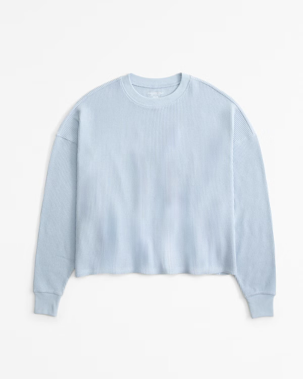 Long-Sleeve Oversized Dolman Waffle Tee | Abercrombie & Fitch (US)