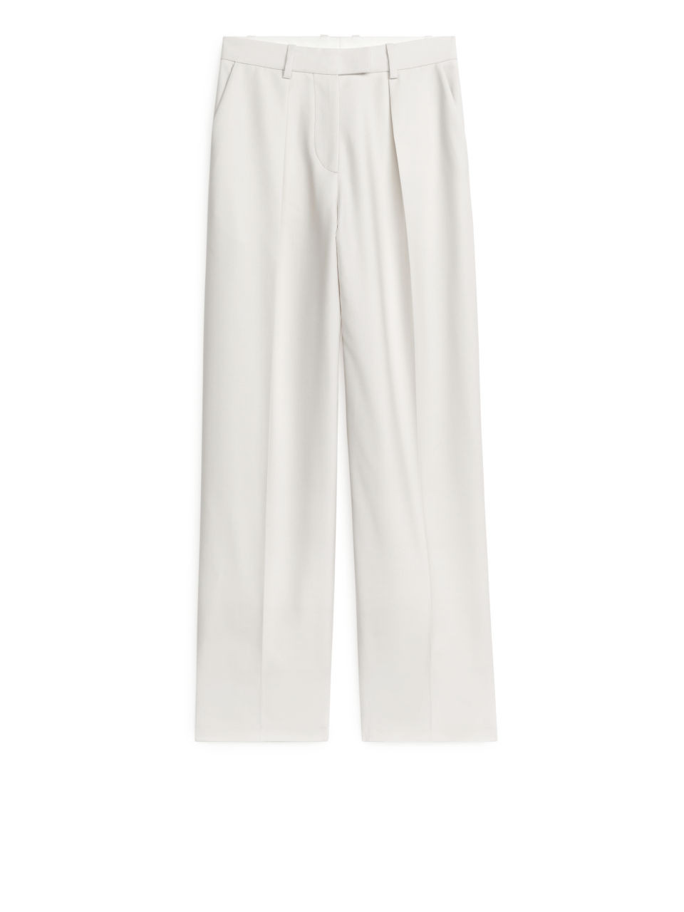 Wool Twill Trousers - White | ARKET (US&UK)