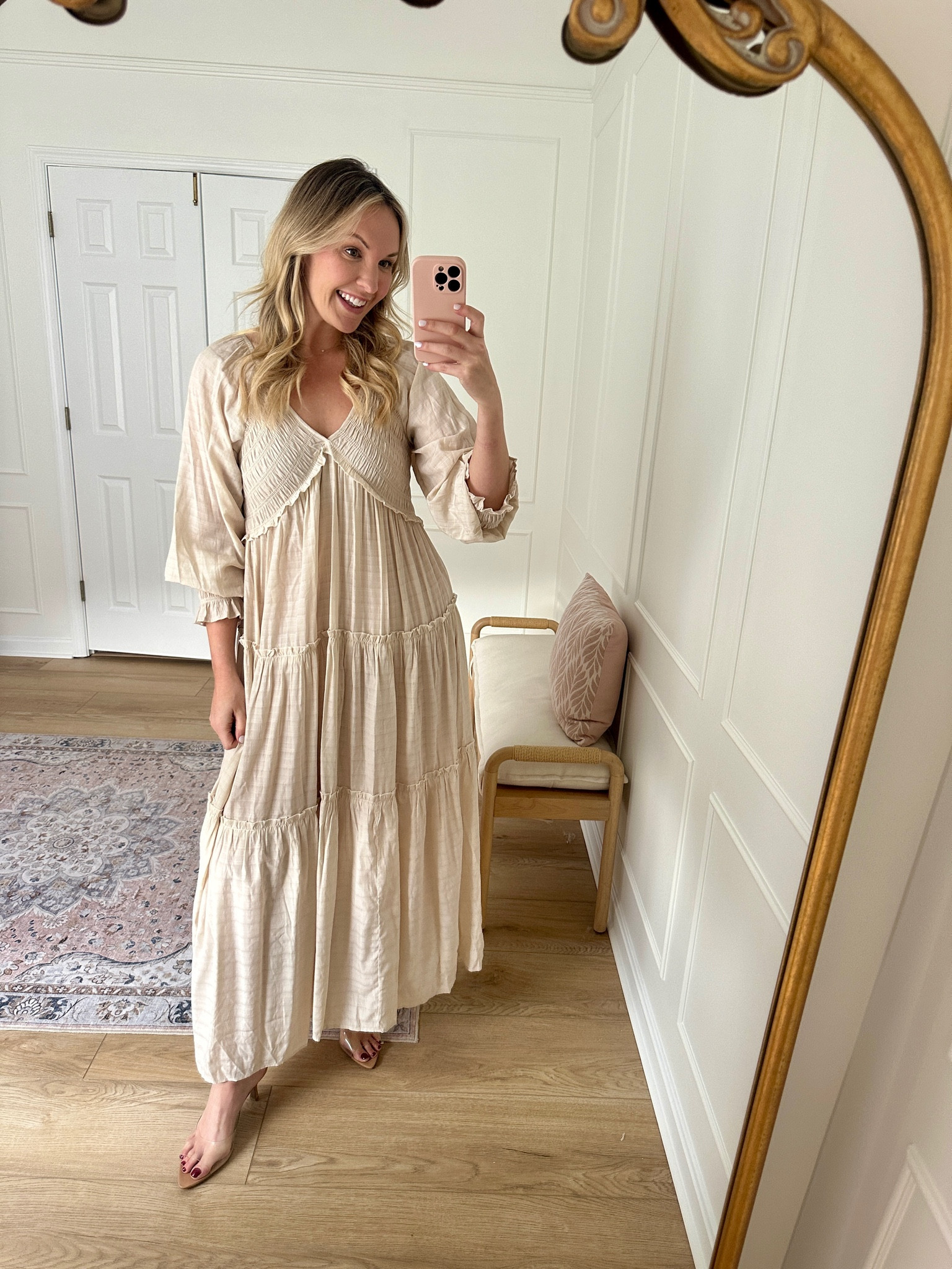 Great spring transition dress with the long sleeves! Comes in multiple colors - wearing a med 

#LTKMidsize #LTKSeasonal #LTKStyleTip