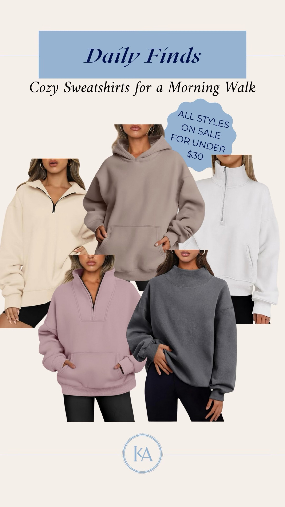 Some of my favorite sweatshirts that I wear on my morning walks🚶🏻‍♀️

Fall fashion | athleisure 

#LTKFindsUnder100 #LTKStyleTip #LTKSaleAlert