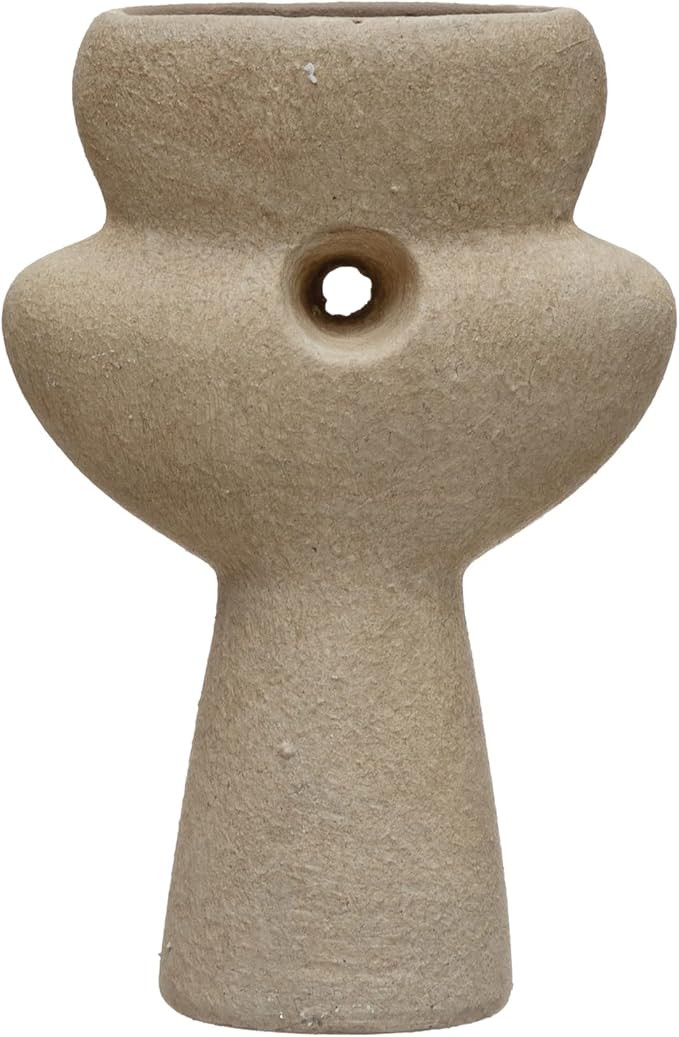 Bloomingville Terra-Cotta Sculptural, Natural Sand Finish Vase, Grey (AH1761) | Amazon (US)