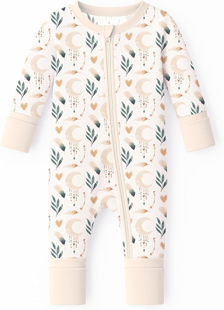 Itsy Bitsy Boutique Viscose from Bamboo Sleeper Baby Pajamas, Convertible Gripped Footie with 2-W... | Amazon (CA)
