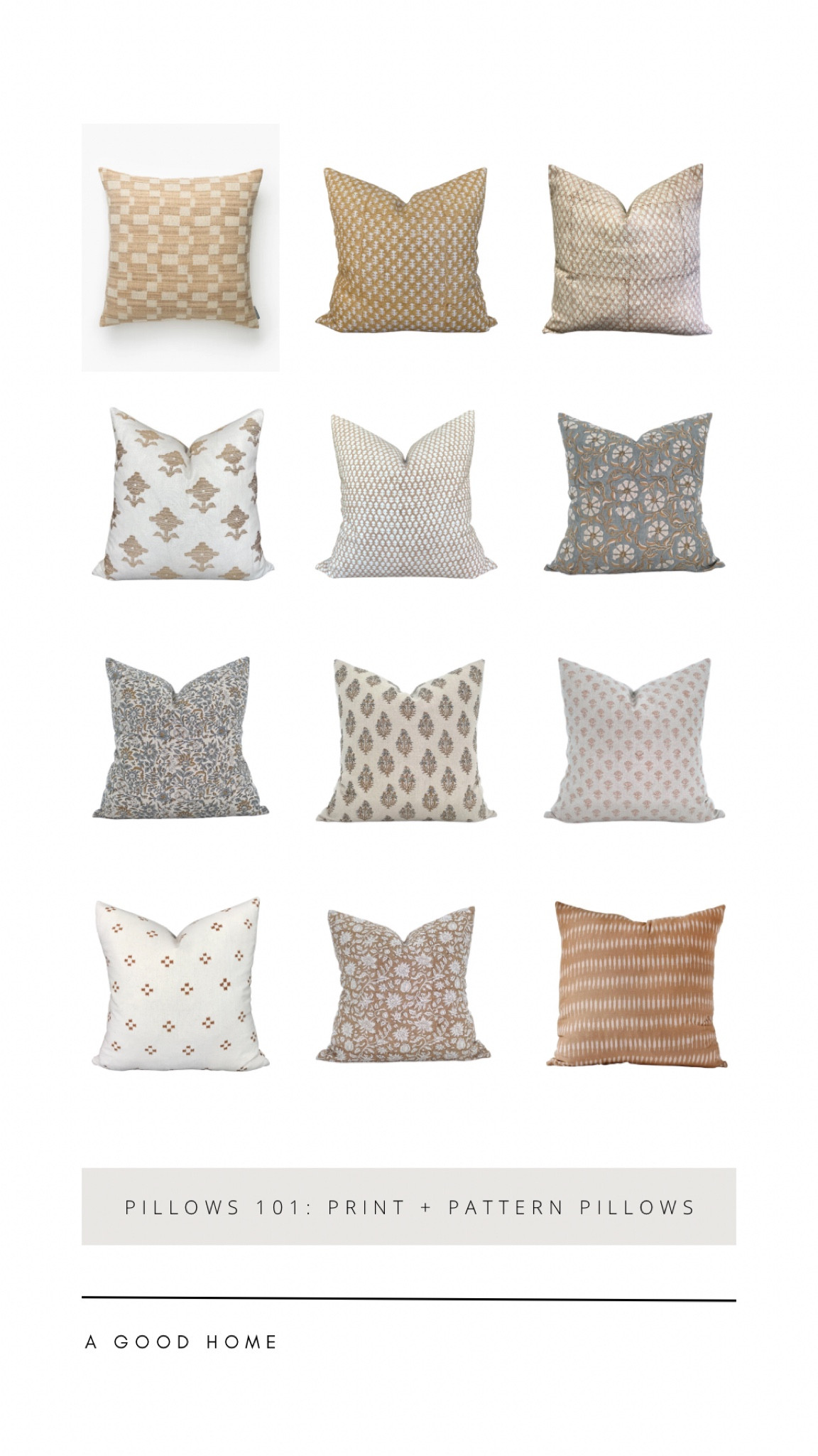 Pillows 101: Print + Pattern Pillows