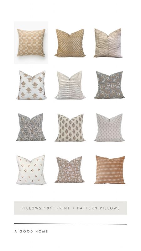 Pillows 101: Print + Pattern Pillows