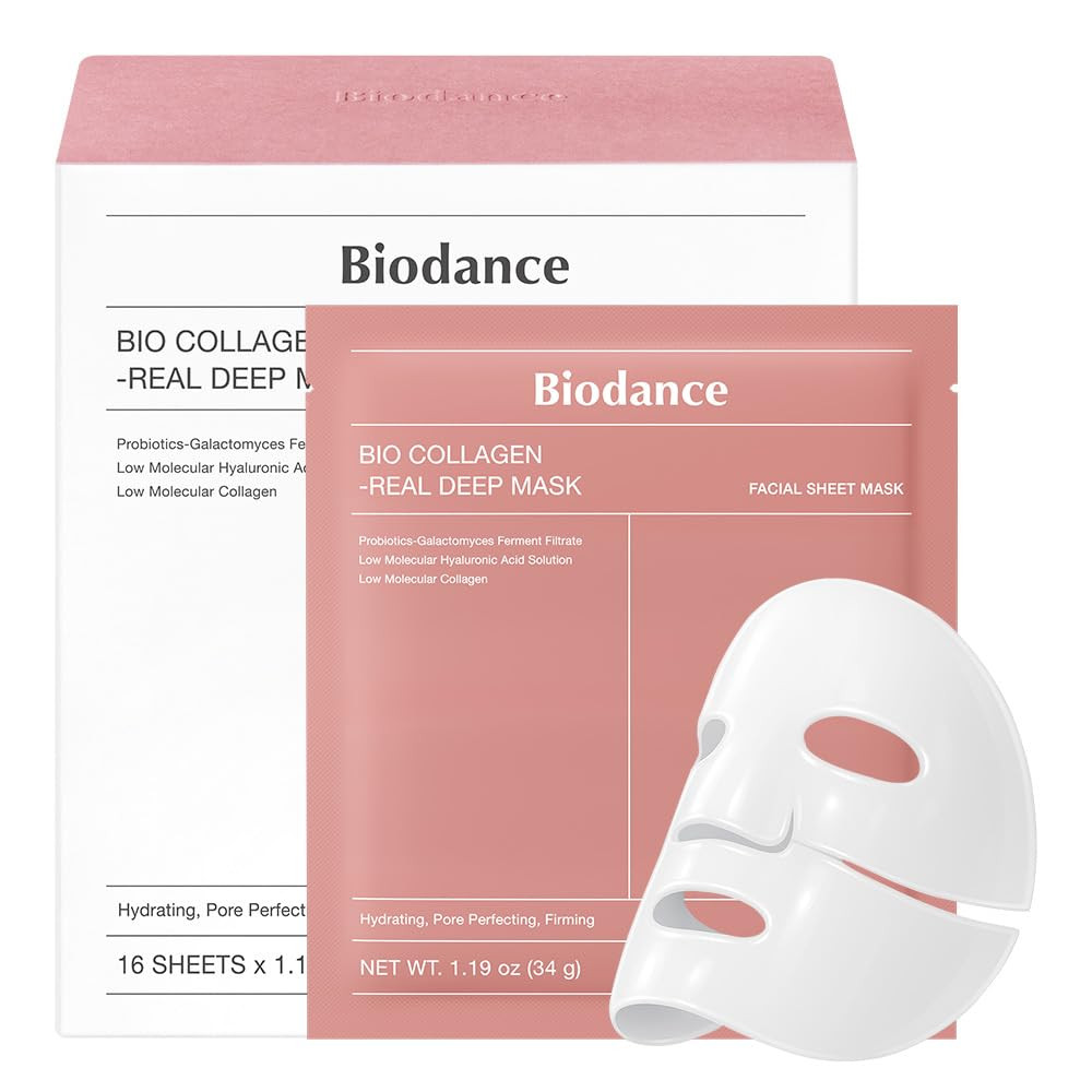 BIODANCE Bio-Collagen Real Deep Mask, Hydrating Overnight Hydrogel Mask, Pore Minimizing, Plumpin... | Amazon (US)