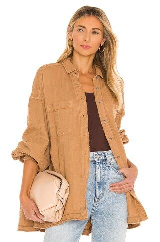 Free People Anaheim Double Cloth Top in Camel from Revolve.com | Revolve Clothing (Global)