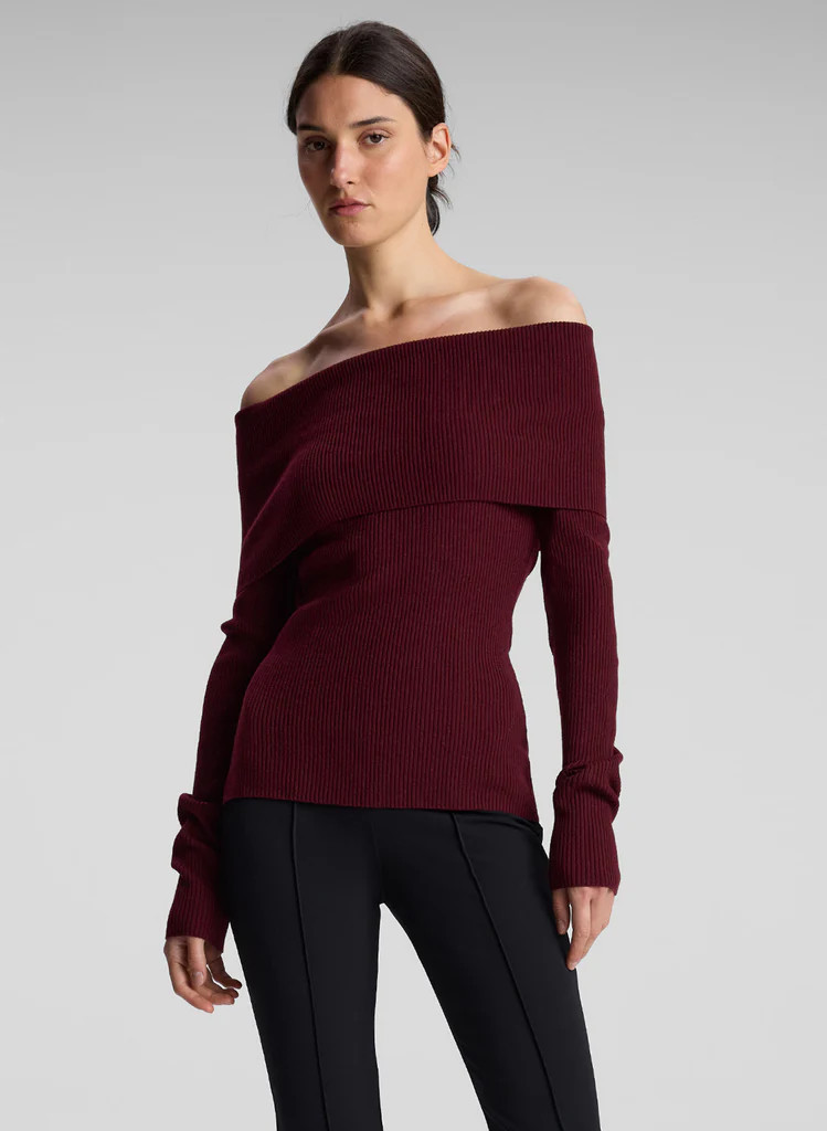 Evelyn Merino Off Shoulder Top | A.L.C