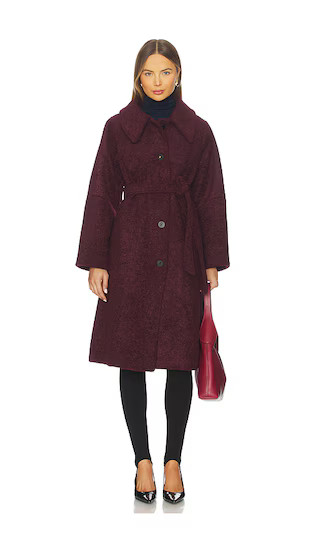 Skylar Coat in Burgundy | Revolve Clothing (Global)