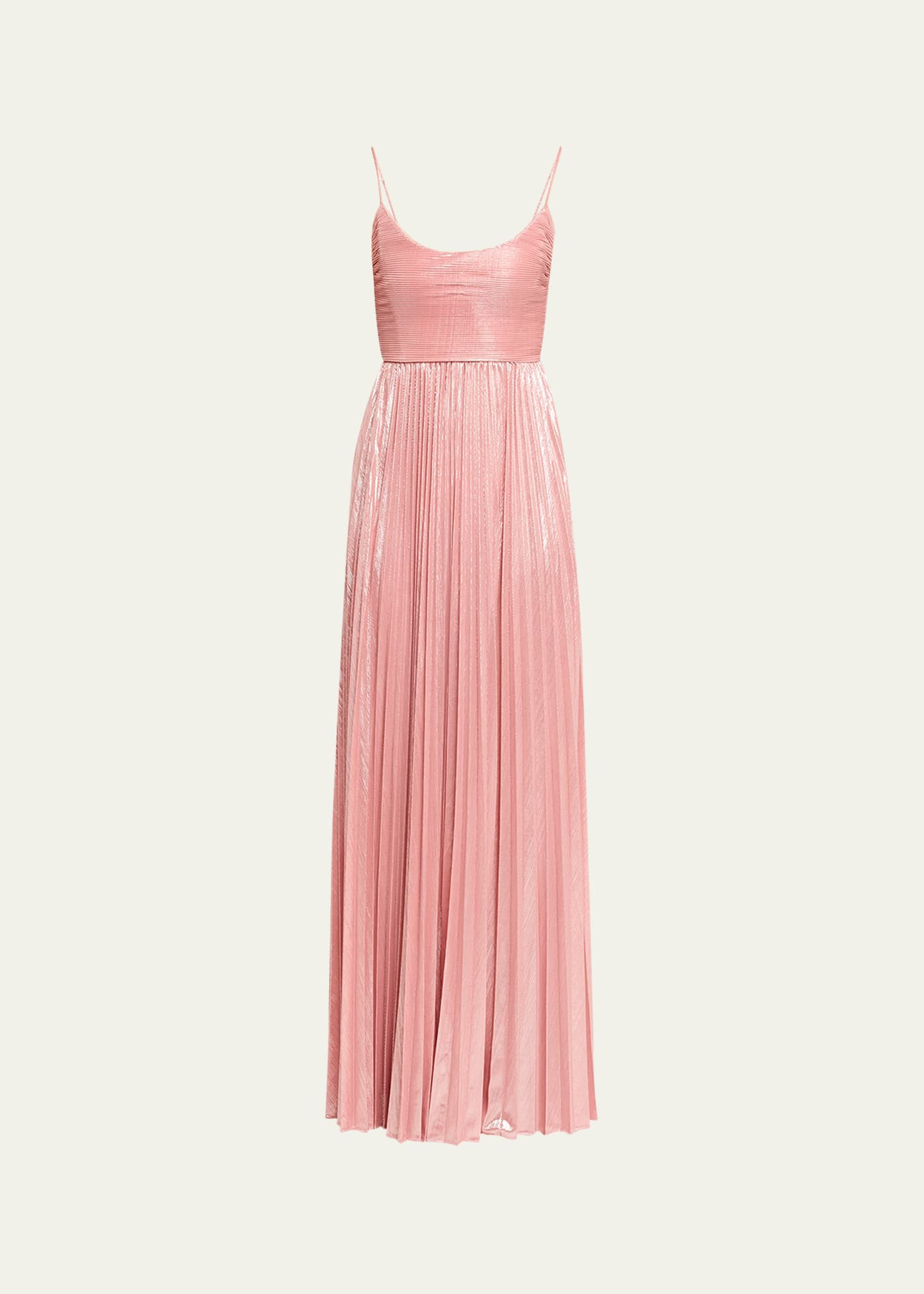 Retrofete Rhosyn Scoop-Neck Pleated Lame Maxi Dress | Bergdorf Goodman