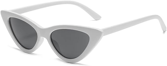 Cat Eye Sunglasses for Women Vintage Goggles Plastic Frame Sunglasses | Amazon (US)