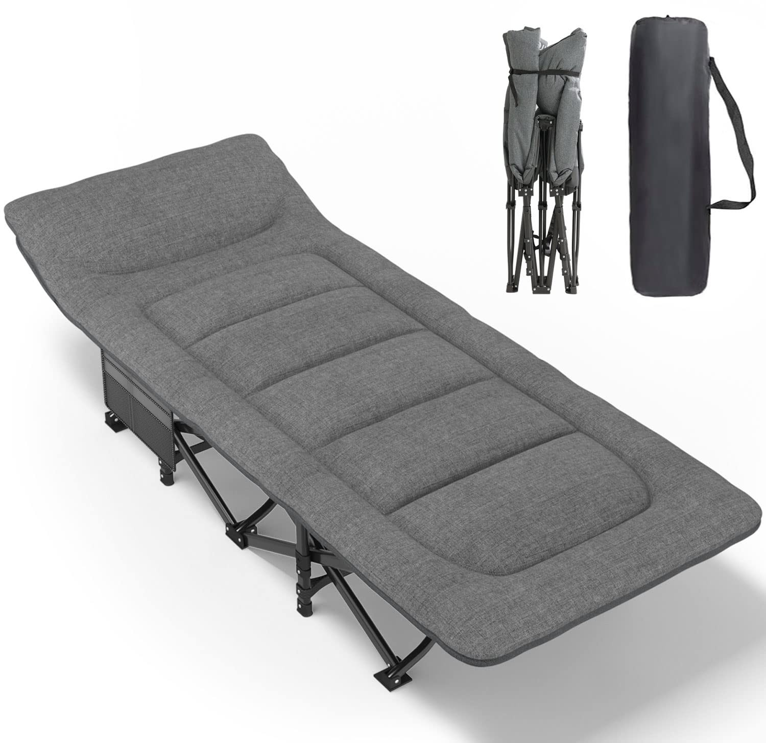 ATORPOK Camping Cot for Adults with Cushion and Pillow, Portable Folding Bed for Sleeping, Lightw... | Amazon (US)