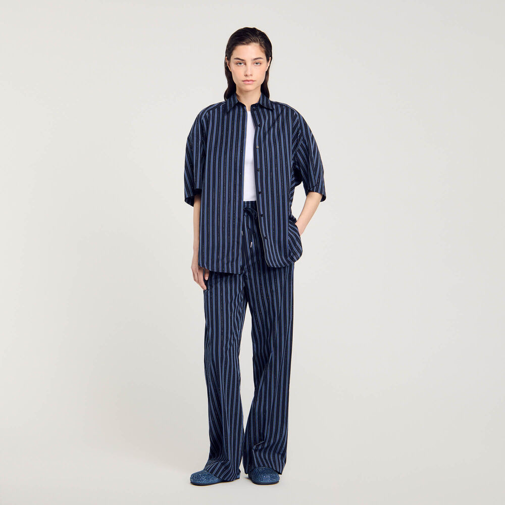 Rhinestone tie shirt | Sandro US | Sandro-Paris US