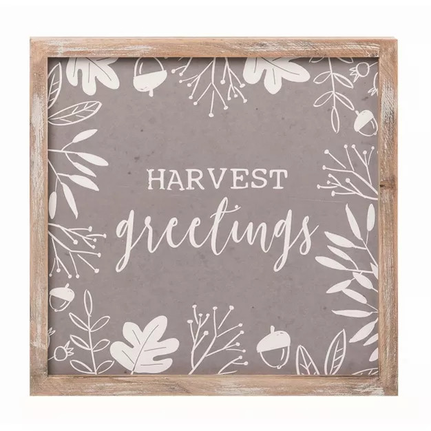 Transpac Wood Multicolor Harvest Greetings Decor | Target