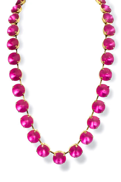 TOVA Sofia Fuchsia Matte Necklace | The Willow Tree