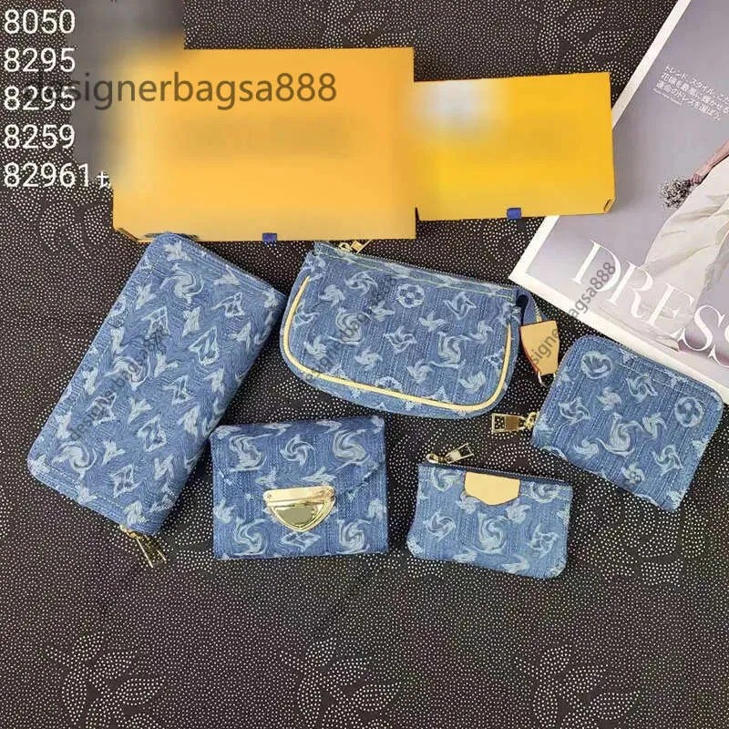 Save Big on Bulk Luxury Coin Purse Keybag Wallet Womens Zipper Zero Wallets Washed Denim Fabric M... | DHGate