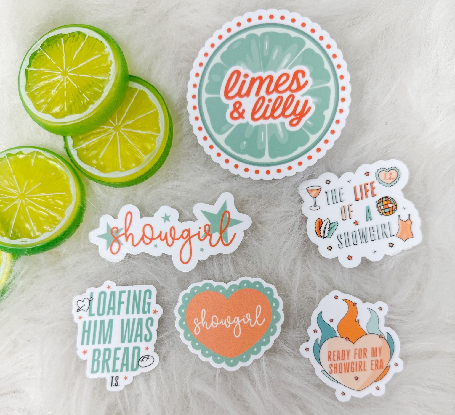 ✨ Couldn’t help myself… had to turn my 🍋‍🟩 Limes & Lilly logo into Taytay’s new album colors! 🪩💕🎶 Showgirl vibes only!

And yes — all the other showgirl-inspired stickers you see here are available in my shop too! 💌

Which one would you add to your collection first? 👀

🍋‍🟩LIMESANDLILLY.COM👧🏻
.
.
.
.
.
#LimesAndLilly #StickerAddict #StickerShop #TaylorSwiftInspired #ShowgirlEra #SwiftieStickers #BookishStickers #SmallBusinessLove #VinylStickers #ColorfulStickers

#LTKHome #LTKSeasonal #LTKSaleAlert