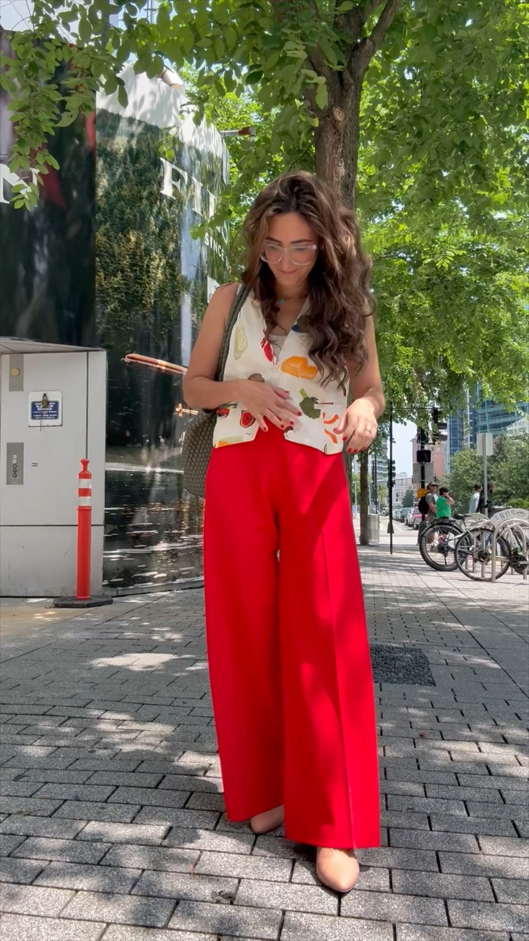 A fun vest, two ways 🥰 OBSESSED with my new red pants!!!! 

#LTKWorkwear #LTKStyleTip #LTKPetite